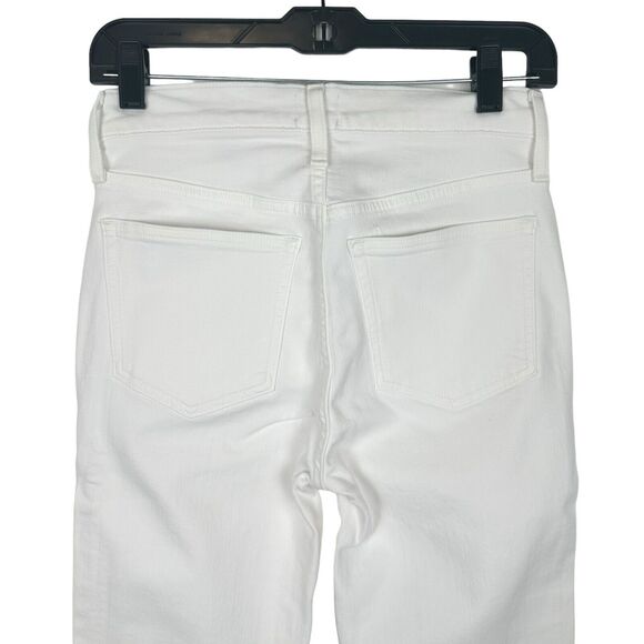 J Crew Womens 25 TALL Jeans 10” Vintage Straight Leg Denim White Cropped $110 - Picture 6 of 10